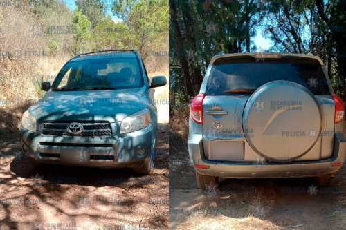 Recuperan en Villa de Allende, camioneta robada; los ocupantes huyeron corriendo